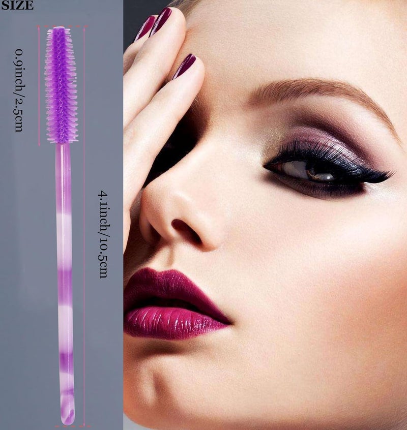 BIHRTC 100PCS Disposable Silicone Eyelash Brush Mascara Spoolies Mascara Wands Disposable Lip Applicators liner Brushes Makeup Tools for Women Girls Salon Beauty Cosmetic Make Up Tool - Image 5